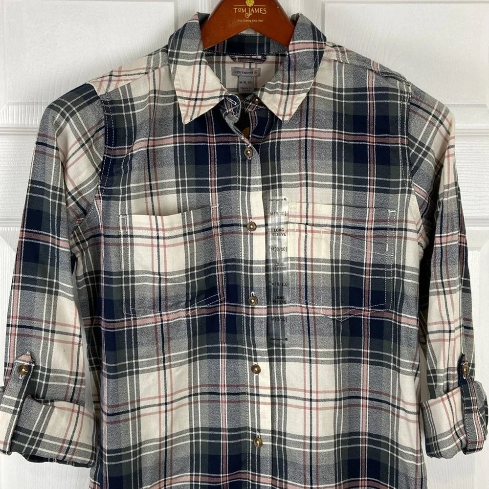 Carhartt Long Sleeve Button Up Shirt RN 14806 New with tag Womens Med 8/10 - Picture 2 of 7